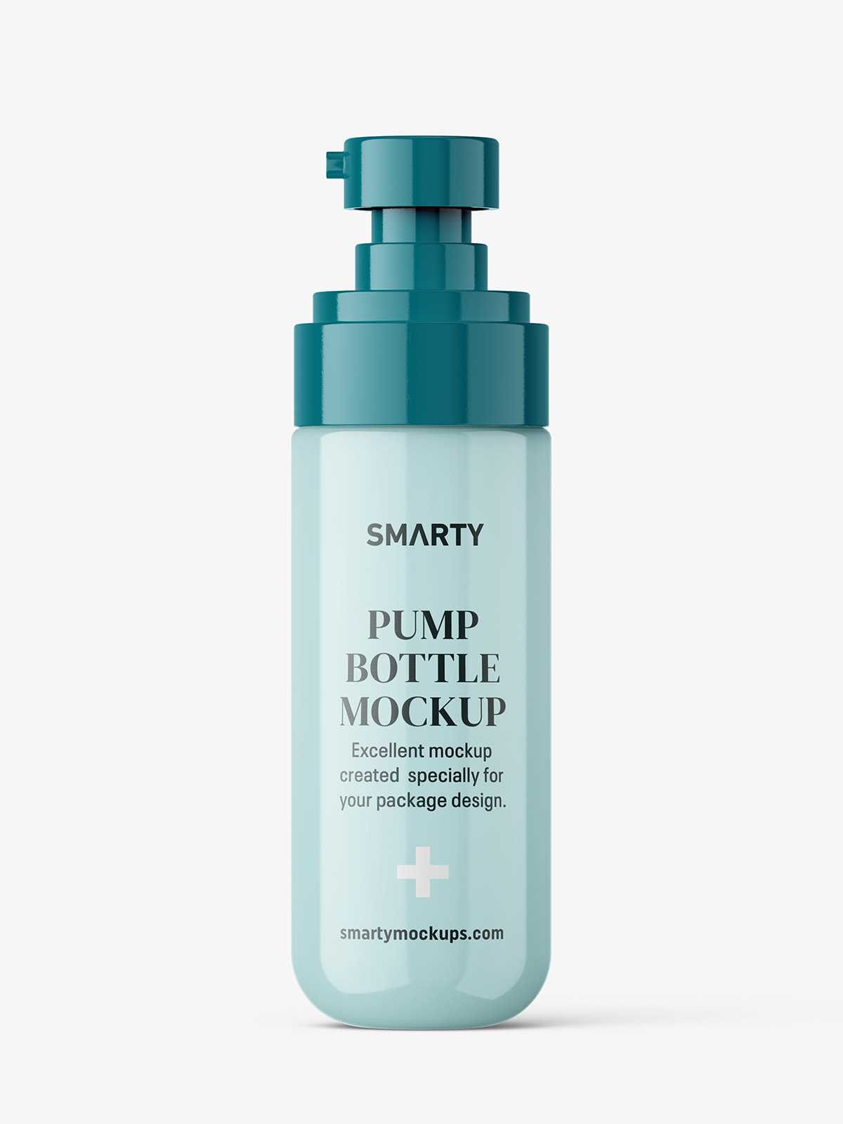 Opaque pump bottle mockup / 60 ml