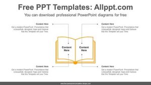 Open Book PowerPoint Diagram
