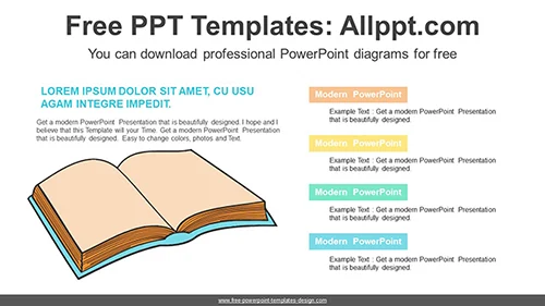 Open Book PowerPoint Diagram Template