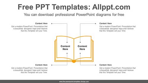 Open Book PowerPoint Diagram