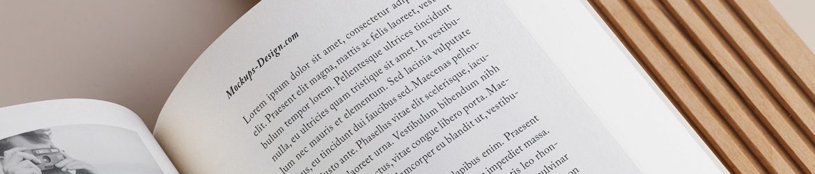 Opened book mockup