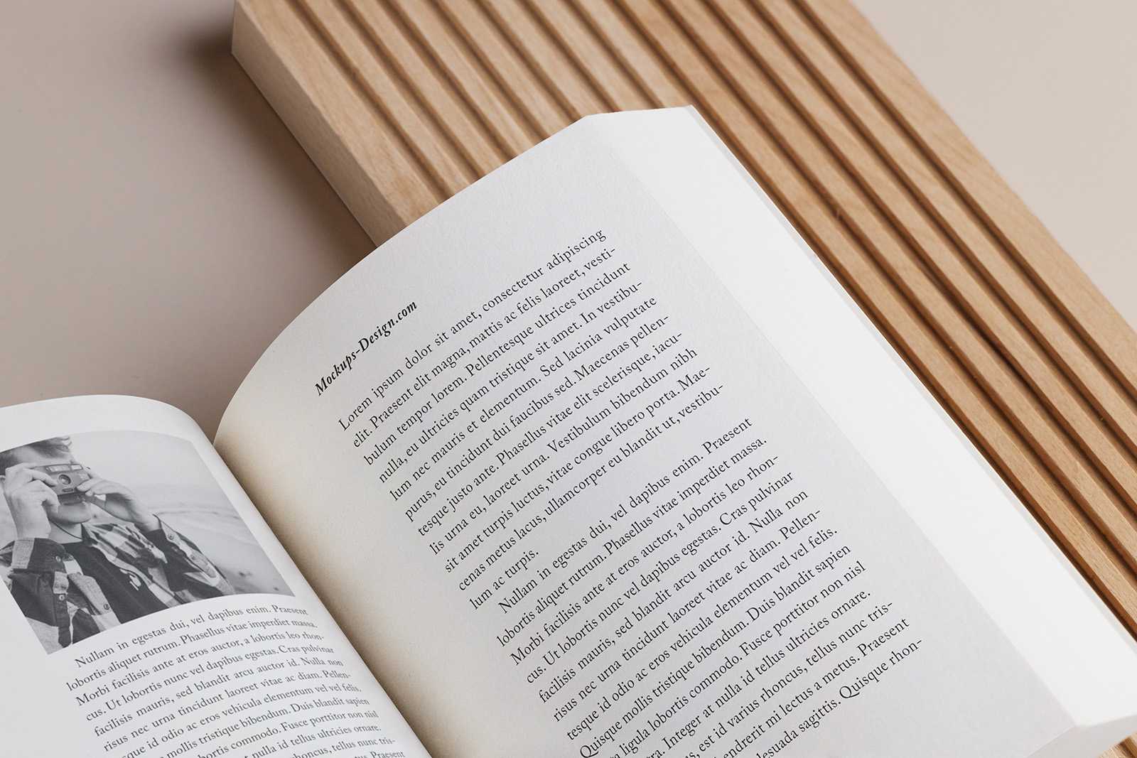 Opened book mockup