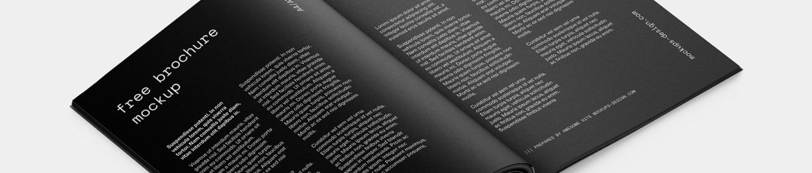 Opened brochure mockup