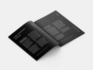 Opened brochure mockup