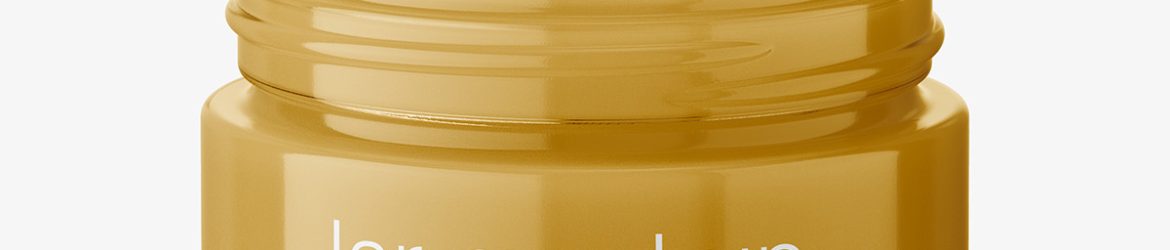 Opened jar mockup / cream
