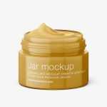 Opened jar mockup / cream
