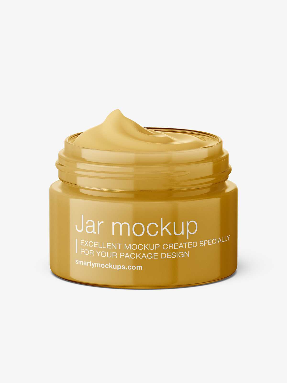 Opened jar mockup / cream