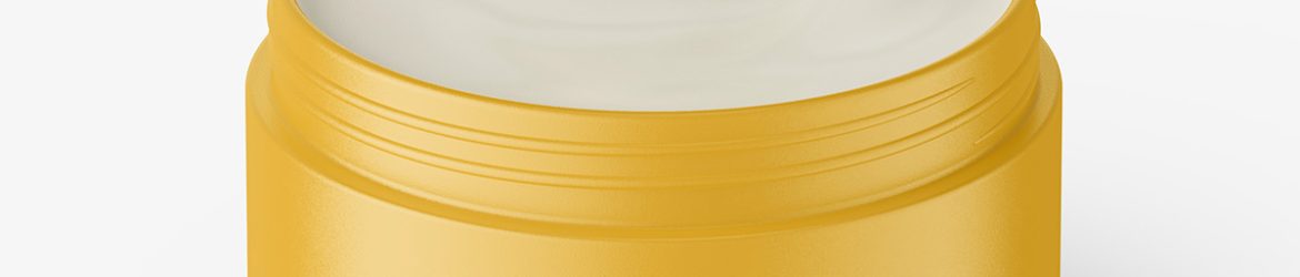 Opened matt cosmetic jar mockup