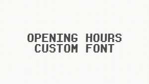 Opening Hours Mono Font › Fontesk