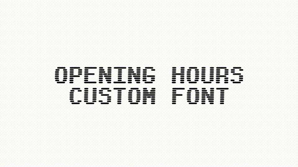 Opening Hours Mono Font › Fontesk