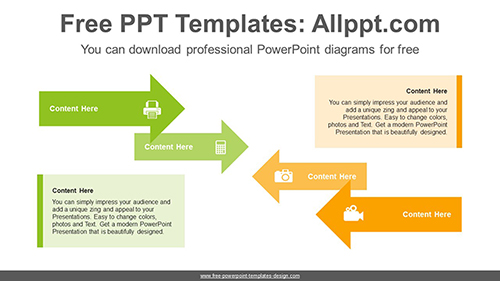Opposing arrow PowerPoint Diagram Template