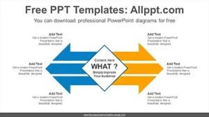 Opposite direction arrow PowerPoint Diagram Template