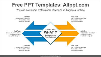 Opposite direction arrow PowerPoint Diagram Template