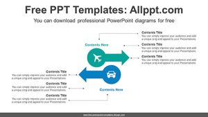 Opposite Direction Arrow PPT Diagram