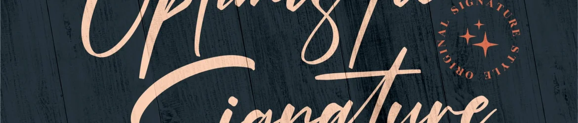 Optimistic Signature Font