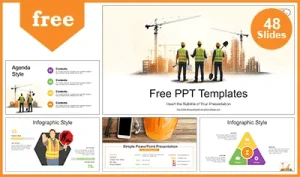 Optimizing Manpower Construction PowerPoint Templates