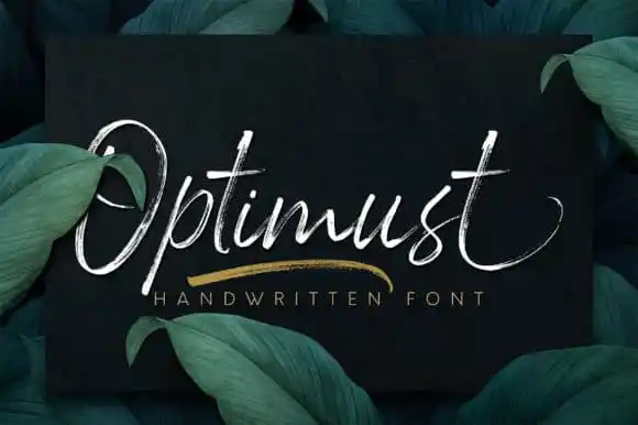 Optimust Brush Font