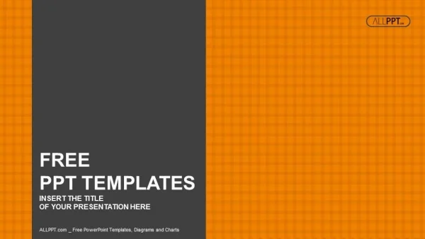 Orange checkers background PowerPoint Templates