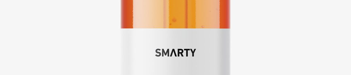 Orange dropper bottle mockup