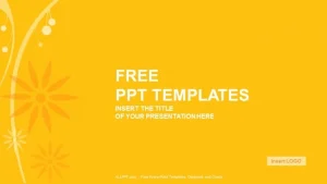 Orange Floral Abstract PowerPoint Templates