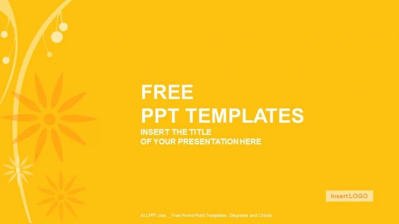Orange Floral Abstract PowerPoint Templates