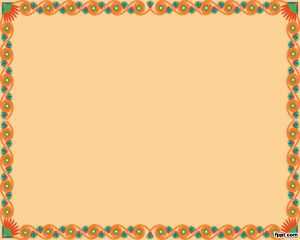 Orange Frame PPT PowerPoint Template