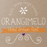Orangimelo Hand Drawn Font - Fonte Grátis Orangimelo Hand Drawn Font