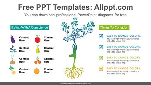 Organic Food Checklist PPT Diagram