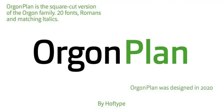 Orgon Plan Sans Serif Font