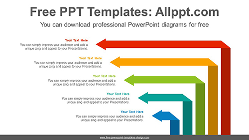 Origami Arrow PowerPoint Diagram Template