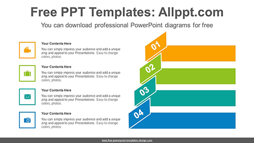 Origami banner numbering PowerPoint Diagram Template