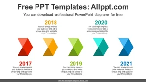 Origami Chevron Arrows PowerPoint Diagram
