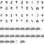 Mapa de caracteres da fonte Osaka Bright Font