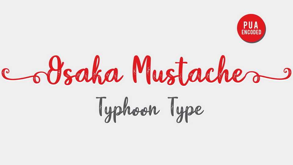 Osaka Mustache Font › Fontesk
