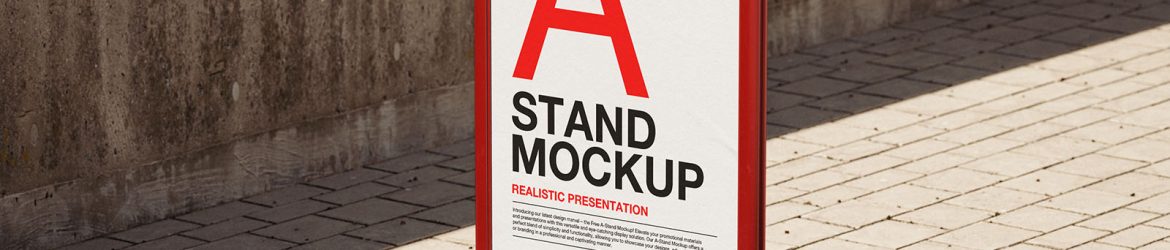 Outdoor A-stand mockup