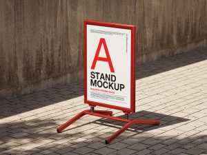 Outdoor A-stand mockup