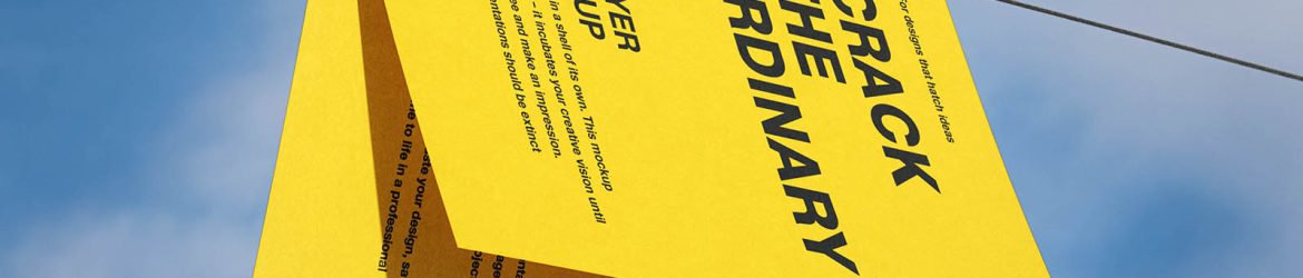 Outdoor A5 folded flyer mockup - Instant Download