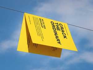 Outdoor A5 folded flyer mockup - Instant Download