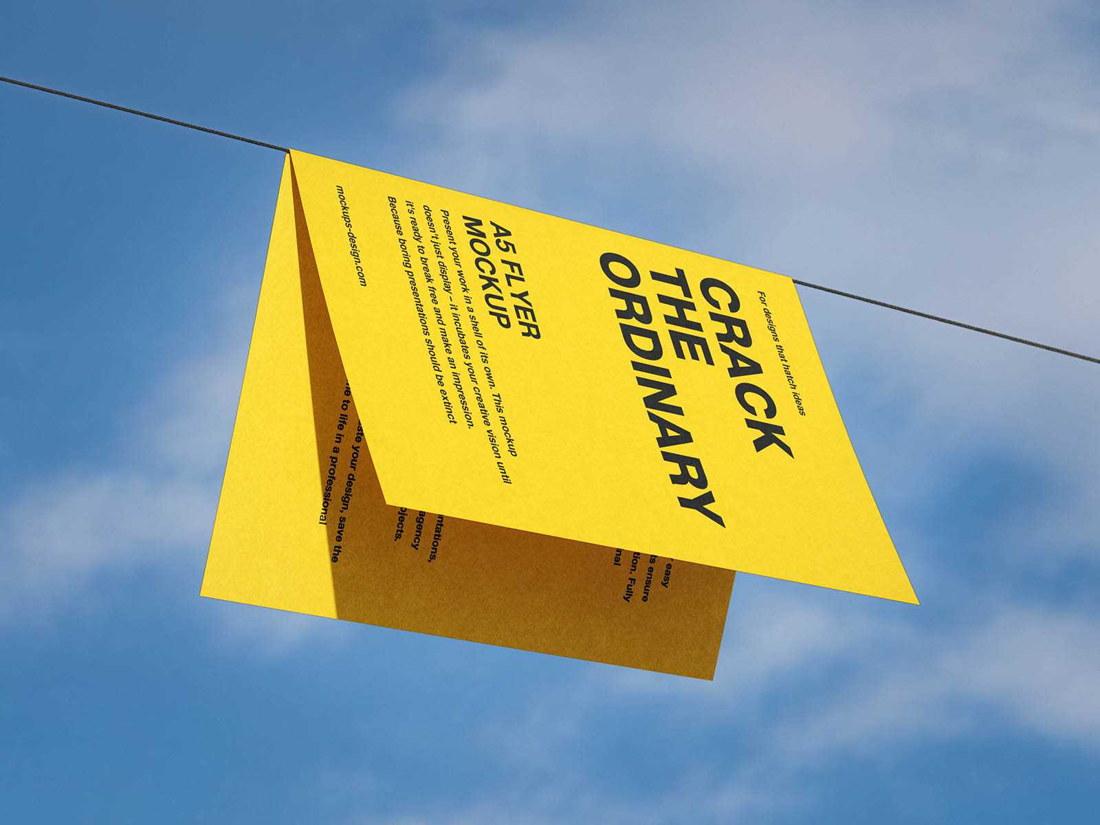 Outdoor A5 folded flyer mockup - Instant Download