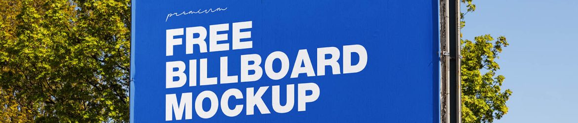 Outdoor billboard banner mockup