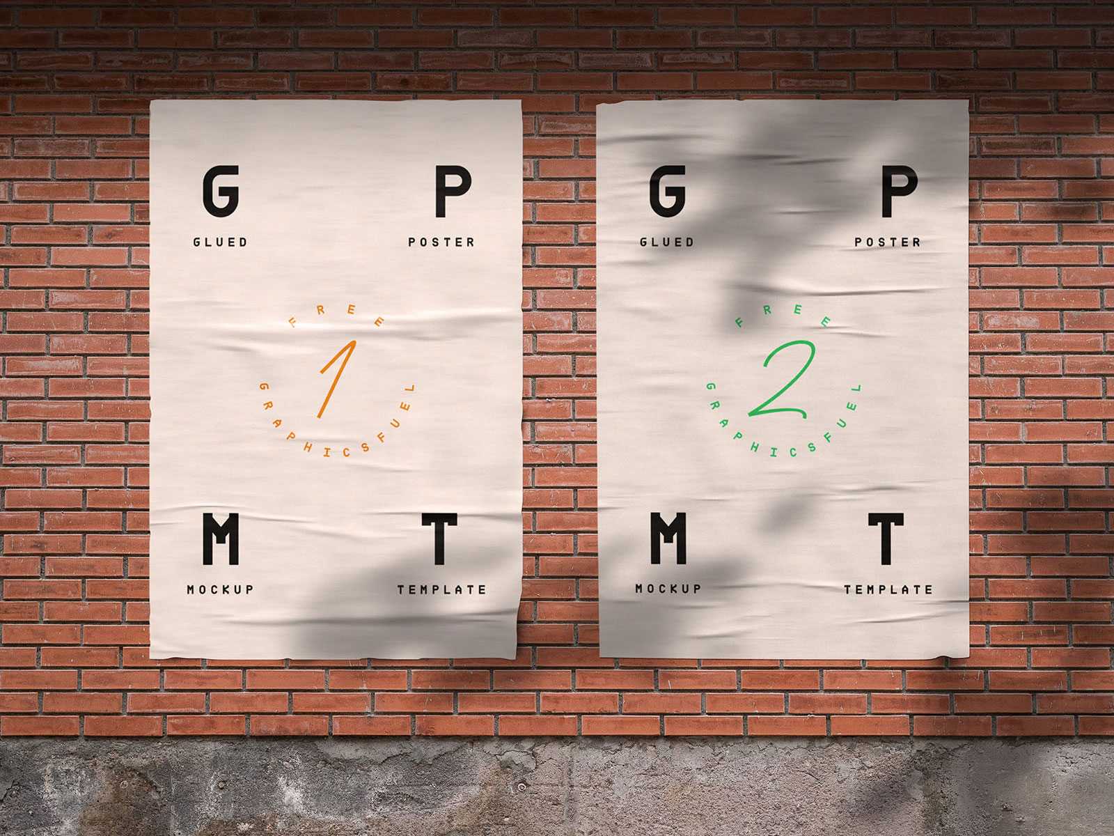 Outdoor Glued Poster Mockup