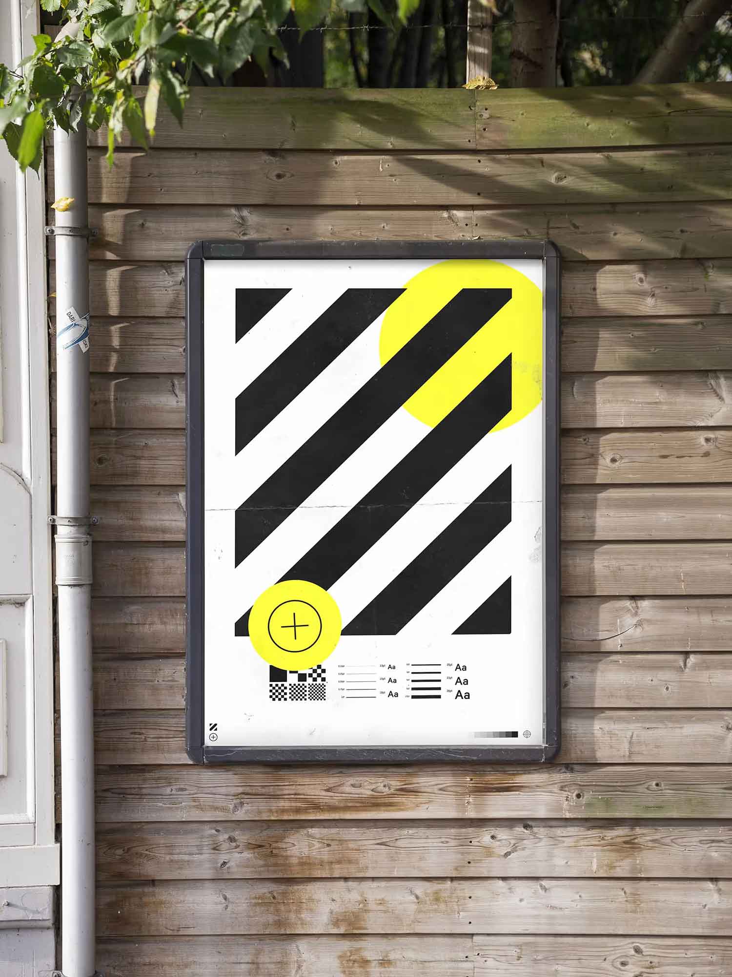 Outdoor Poster on Wooden Fence Mockup