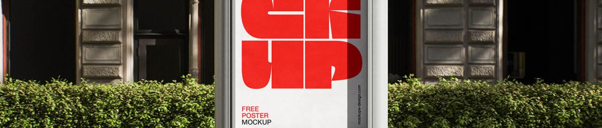 Outdoor poster stand mockup - Instant Download