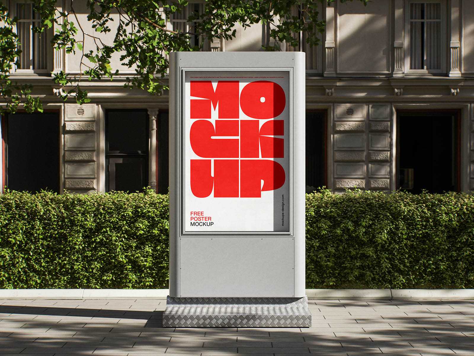 Outdoor poster stand mockup - Instant Download