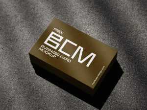 Outdoor shadow business card mockup