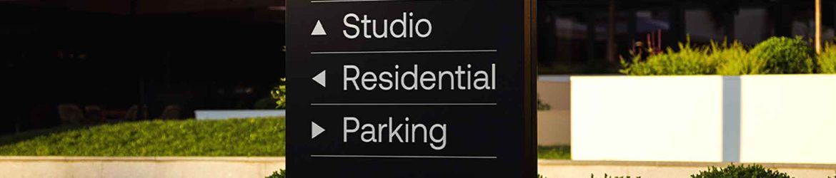 Outdoor Wayfinding Sign Mockup