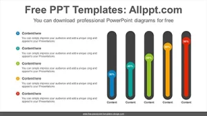 Oval background bar chart PowerPoint Diagram Template