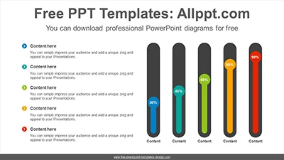 Oval background bar chart PowerPoint Diagram Template