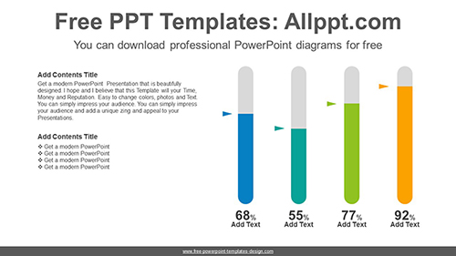 Oval bar chart PowerPoint Diagram Template