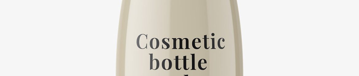 Oval bottle with a pump mockup